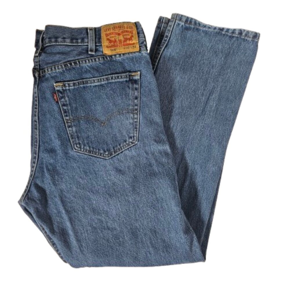Levi's 505 Men's Blue Jeans Size W40 L34 Straight Leg 40x34